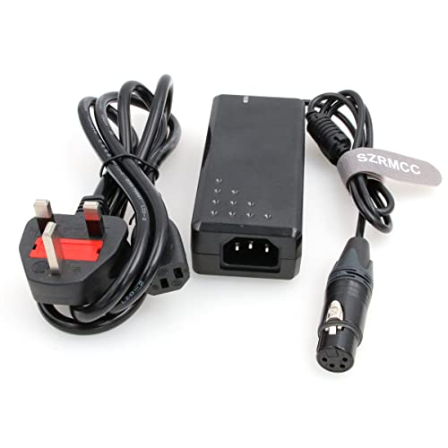 SZRMCC XLR 4 Pin Female 12V 4A AC DC Power Supply Adapter for Sony PMW F55 Camera Sound Devices PIX 260 270i Zaxcom Deva Mix (12V 4A)