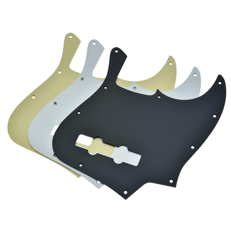 KAISH Matte Aluminium Jazz Bass Style Pickguard Metal Anodized J Bass Pick Guard Scratch Plate for American/Mexican Jazz J Bass Matte Silver