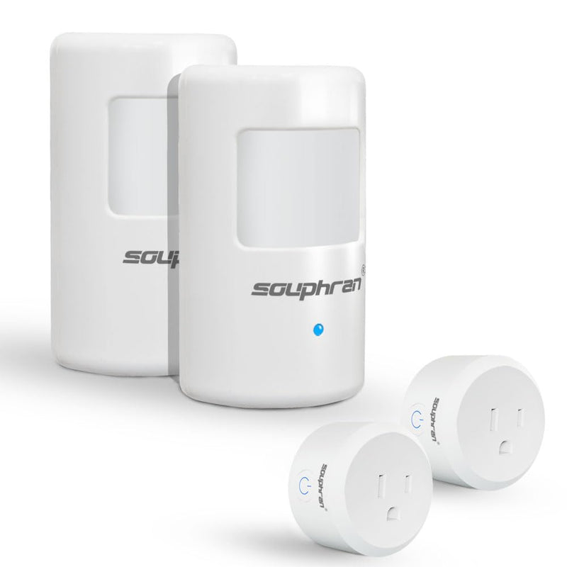 Plug-in Wireless Motion Activated Light Control, No Wiring, Adjustable Detection Range, Always-on Timer and Light Sensor, Motion Detector and Plug Set, 2 Pack 2 Pack-standard