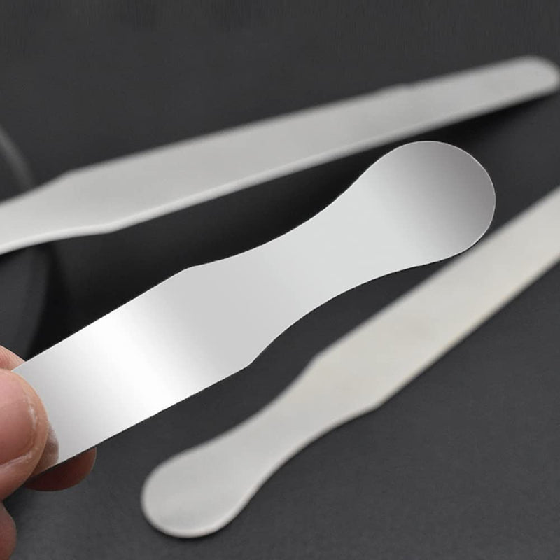 3 Pieces Stainless Steel Tongue Spatulas for Crafts, Beauty Salon, Dental Examination (14cm+16cm+18cm)