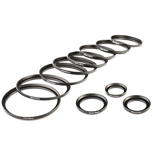 K&F CONCEPT 11pcs Metal Step Up Rings Step