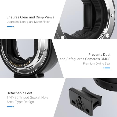 EF-EOS R Auto Focus Lens Mount Adapter for Canon EF EF-S to RF R50 Adapter Black