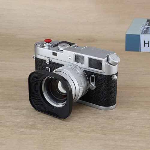 Haoge LH-ZV02 Square Metal Lens Hood for Carl Zeiss Biogon T* 2/35 35mm f2 ZM, C Biogon T* 2.8/35 35mm f2.8 ZM, Planar T* 2/50 50mm f2 ZM; Voigtlander NOKTON CLASSIC 35mm f1.4 VM, 40mm f1.4 VM as LH-6 [Square - Black]