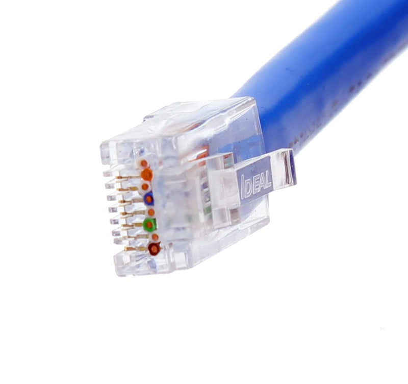 Ideal Electrical 85-385 Unshielded Feed-Thru Modular Plug, Cable Connector for CAT6A/6 Unshielded Cables, 50 Connectors 50 Pack