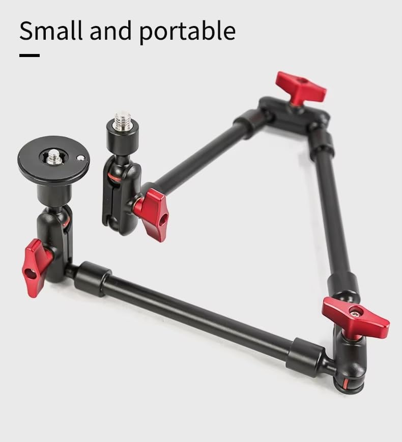 REFLEX CAMERA Adjustable Magic Arm - 80cm - with Universal Phone Holder – Flexible Aluminum Alloy Camera Mount Clamp for Tripod, Overhead Rig, Vlogging, Live Streaming, Photography, Video Recording