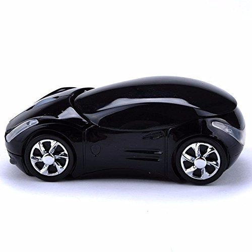 WXG Wireless Mouse 3D Car Shape Mouse 2.4GHz USB Gaming Mouse with Receiver for PC Laptop Black