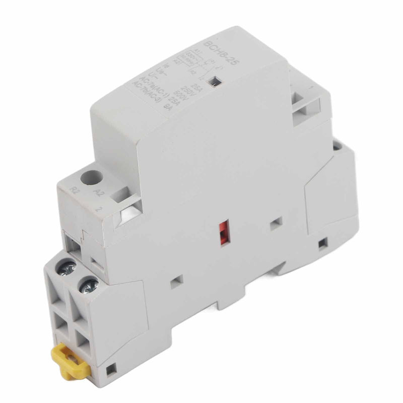 AC Contactor 25A - Household Contactor 220V/230V, DIN Rail Mounting, 2P 1NO 1NC, Suitable for 50Hz/60Hz Networks 25A 220V230V 1NO1NC