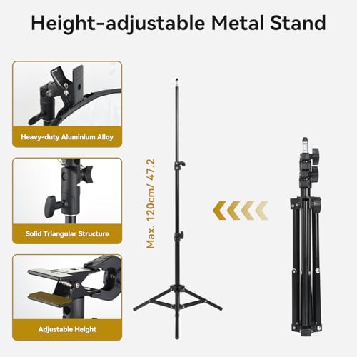 UTEBIT 24"/60cm Reflector Photography with Stand, Include Light Clamp & Bag 24 inch