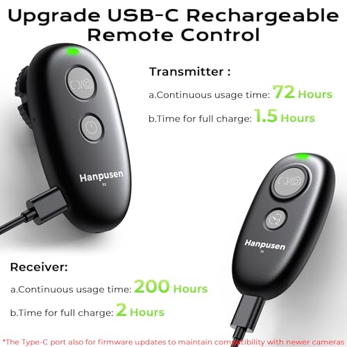 Hanpusen Rechargeable Camera Remote Shutter Release for Fujifilm