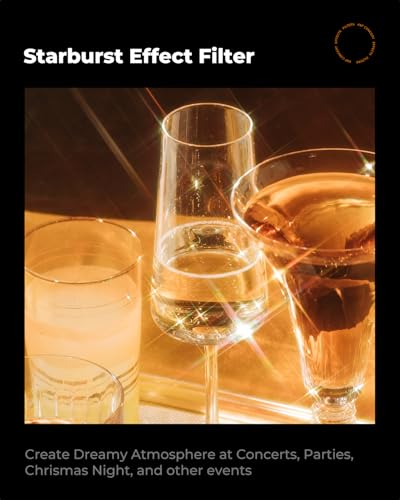 K&F CONCEPT 52mm Variable Star Starburst Filter 4 8 Points for Camera Len