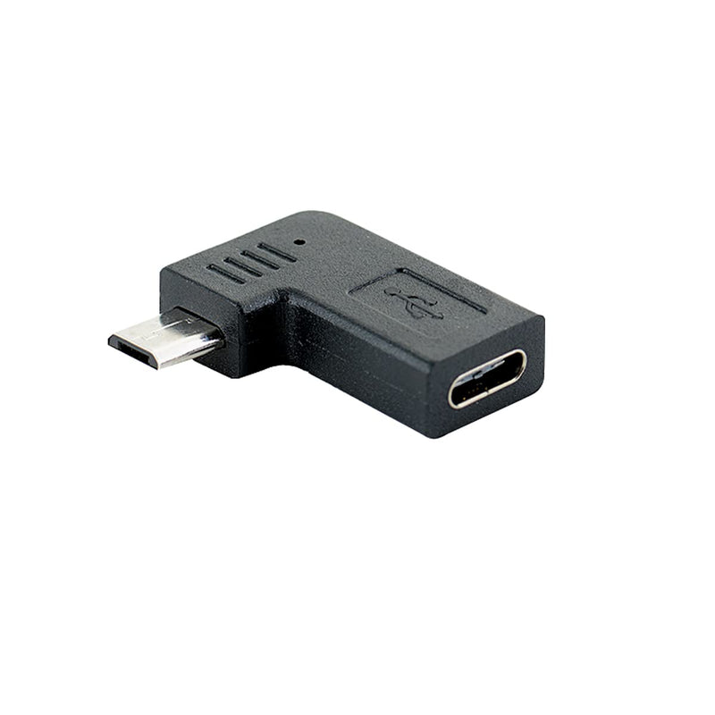 rgzhihuifz USB-C Type-C Female to Micro USB 2.0 5Pin Male Data Adapter 90 Degree Left & Right Angled Type,3 Pack