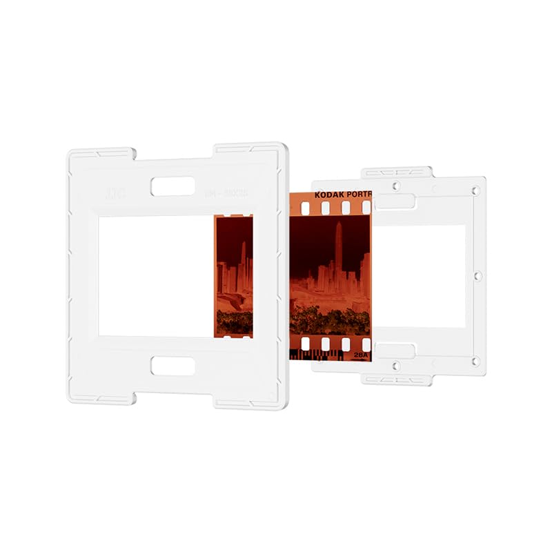 JJC Negative Slide Film Cutter with 25 Pieces Slide Mount Holder for 35mm Slide, Compatible with Scanner Projector Viewing