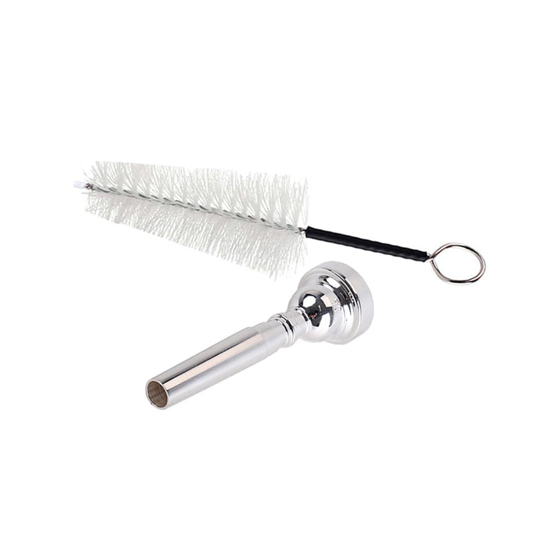 Trumpet Mouthpiece 5C Silver Metal Bb Trumpeta Mouthpiece with brush for Yamaha or Bach Trumpet (silver-5C) silver-5C