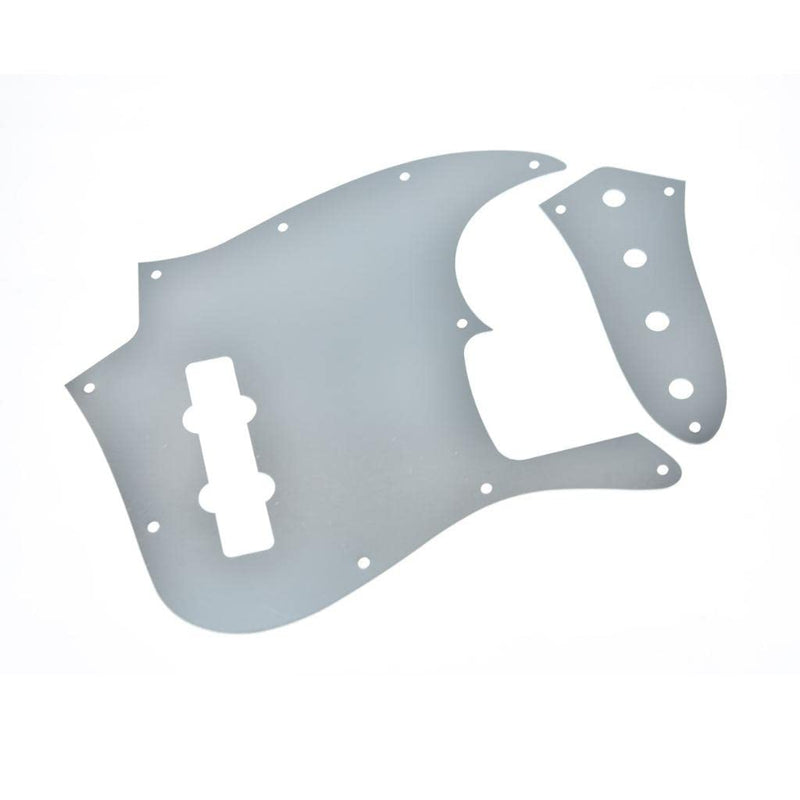 [AUSTRALIA] - KAISH Aluminum Anodized 4 String Jazz J Bass Pickguard with Metal JB Control Plate and Screws for American/Mexican FD Jazz Bass Silver Pickguard with Control Plate Silver-2 