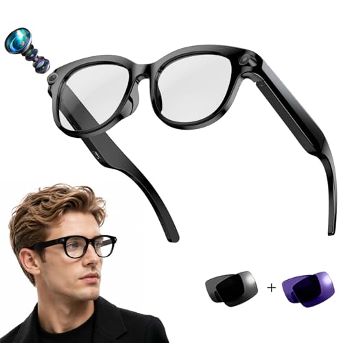 AI Glasses with Camera &Running Bluetooth Glasses for Sport