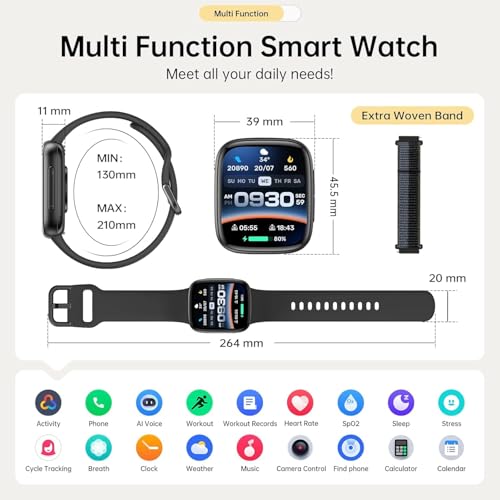 Quican mart Watch for Women Men (2 Bands) with Extra Silicone Watch Band Replacement
