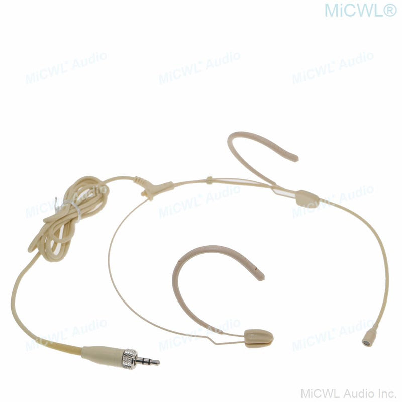 [AUSTRALIA] - Beige SL6 Strong Cable Ear Hanging Headset Microphone for Sennheiser EW G3 G4 BeltPack Wireless System Omnidirectional Head Mic 