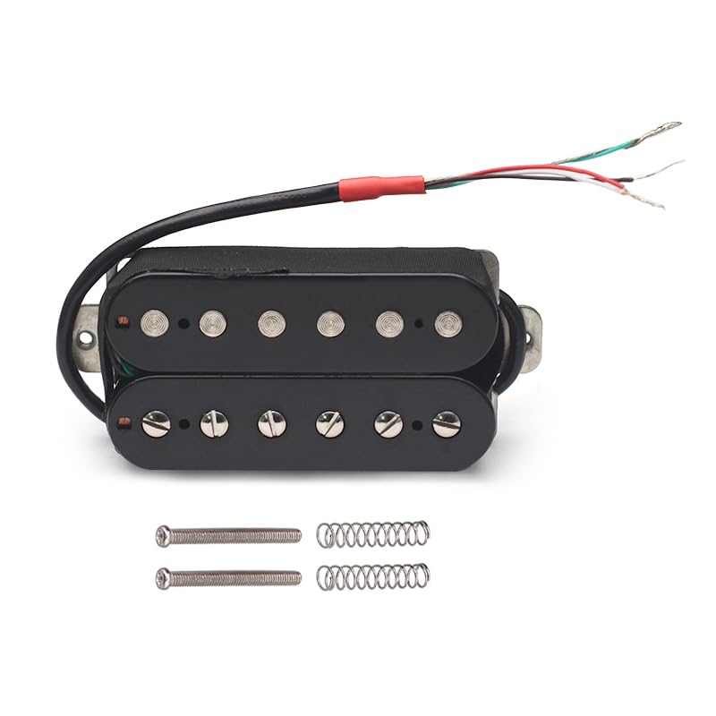 [AUSTRALIA] - SAPHUE 1pcs Bridge Alnico 5 Electric Guitar Pickup Humbucker Double Coil Pickup Alnico V Guitar Parts,White Copper Base Plate(black,1PCS) black 1 