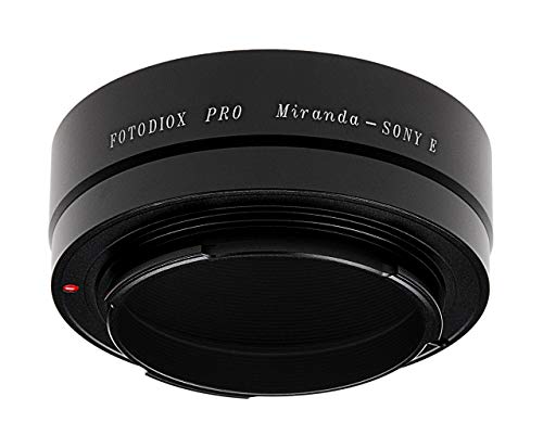 Fotodiox Pro Lens Mount Adapter, for Miranda Lens to Sony NEX E-Mount Mirrorless Cameras, Black, (MIR-SnyE-Pro)
