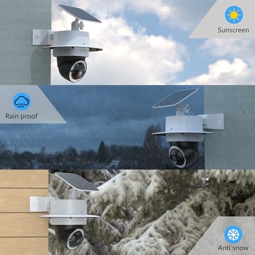 Waterproof Outdoor Sun Rain Shade Shield Cover with Adjustable Corner Mount Bracket for eufy Security 4G LTE Cam S330 Camera,ABS Material All-Round Camera Protective Case (Corner Mount Bracket)