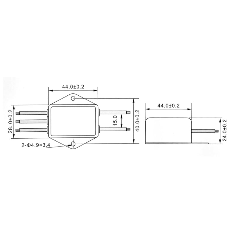 ieron EMI Power Filter 125/250V Electromagnetic Interference Filter CW1B-10A-L (040) Single Phase Filter for Suppression of Impulse Interference