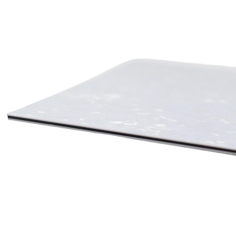 [AUSTRALIA] - 3-Ply 9.5x12 Inch Guitar and Bass Material Blank Pick Guard Scratch Plate Sheet for Jazz Precision Bass Blank Strat Tele Electric Guitar Scratch Plate Material DIY Replacement Backplate(White pearl) White pearl 