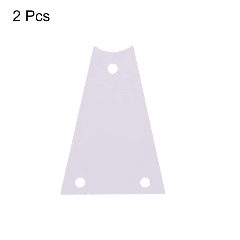 [AUSTRALIA] - PATIKIL Metal Guitar Rod Cover Plate 3 Ply 3 Holes White for Electric Guitar Bass Accessory 2pcs 