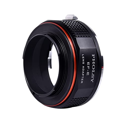 PHOLSY Lens Mount Adapter Compatible with Canon EF Lens to Sony E Camera Canon EF/EF S to Sony E
