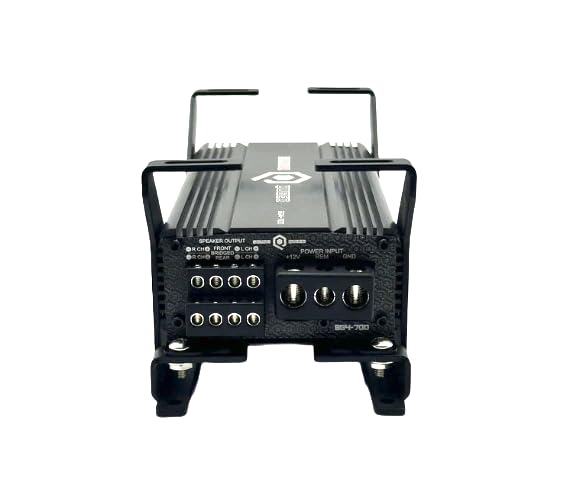 Droppin HZ Car Audio 2HD Mini 2 Amp Rack, Compact Steel Audio Equipment Rack for Motorcycle Installs, Black Powder Coat Finish, Racks for Sound Equipment, Amplifiers Not Included