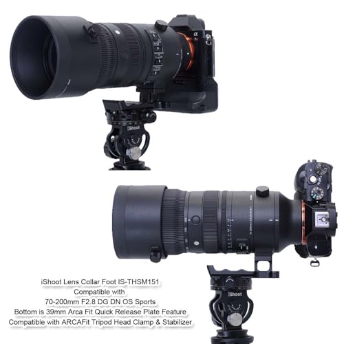 Metal Tripod Mount Ring Stand Lens Collar Base Replacement Foot Compatible with Sigma 500mm F5.6 DG DN OS Sports & 70-200mm F2.8 DG DN OS Sports, Support Bracket is Arca-Swiss Fit Quick Release Plate
