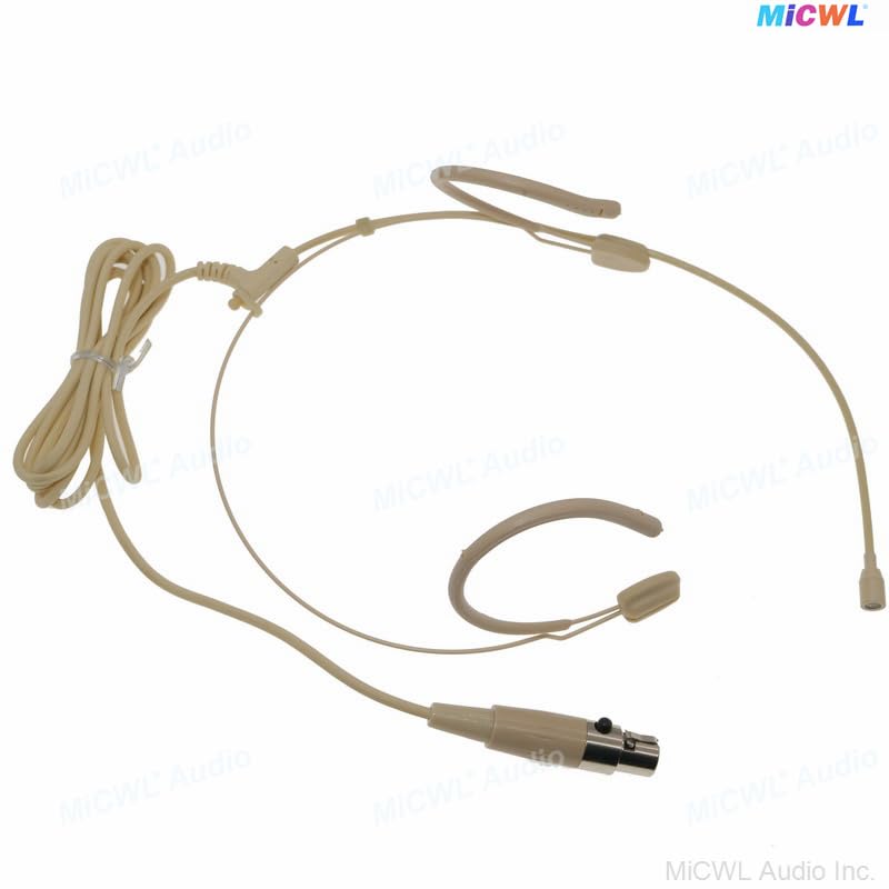 Beige DH28 Strong Ear Hanging Headset Vocal Condenser Microphone with TA4F Mini 4Pin for Shure BLX GLX ULX SLX UR4D BeltPack Transmitter System