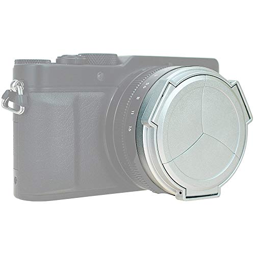 [AUSTRALIA] - JJC ALC-LX100 Silver Self-Retaining Auto Open Close Lens Cap for Panasonic LUMIX DMC-LX100 and Leica D-LUX(Typ 109) Camera Replaces DMW-LFAC1 
