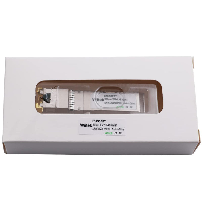 10G SFP+ to RJ45 Copper Modules, 1.25G/2.5G/5G/10GBase-T Ethernet Copper to SFP+ Transceiver Compatible for Intel E10GSFPT(Cat 6a/7 or Better, 30-Meter)