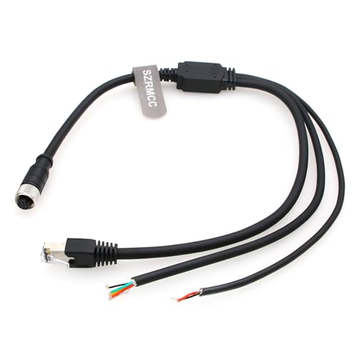 SZRMCC Livox Mid-360 Cable M12 Pin Female Aviation Plug 3 in 1 Splitter Data Sensor Cable for DJI Lidar Livox Mid-360 Mid-70 Avia Lidar (Straight 12 pin, 1.5m) Straight 12 pin