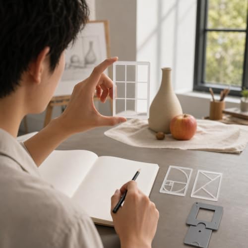 Golden Ratio Viewer Art Painting Viewfinder, 8PCS