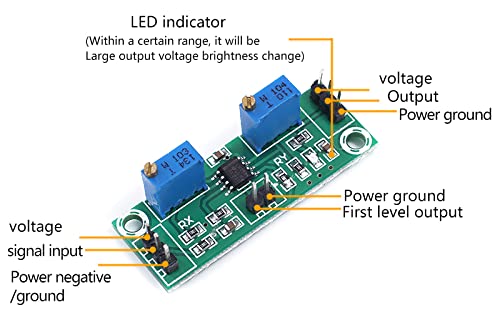 Hailege LM358 Weak Signal Amplifier Voltage Amplifier Secondary Operational Amplifier Board Single Power Signal Collector 3.5-24 V Pack of 4