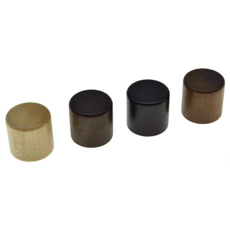 Dopro 2-Pack Wood Knobs Tele Style Flat Top Dome Knobs Guitar Bass Wood Knob Barrel Knobs Ebony Wood