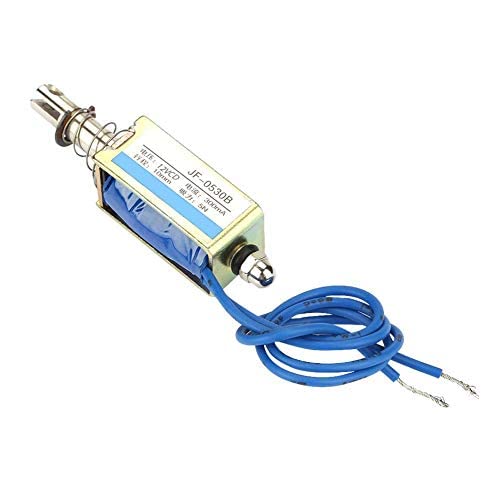 [AUSTRALIA] - Magnetic Electromagnetic Net, JF-0530B DC 6V/12V/24V Solenoid Electromagnetic Electric Lock, Automation Control 300mA 5N 10mm Hub Push Pull Type Open Frame (DC 12V) 