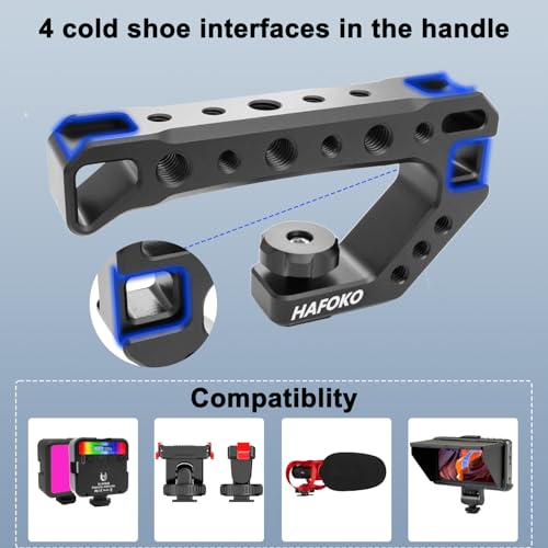 Video Stabilizing Camera Top Cheese Handle with Cold Shoe for DSLR Cameras