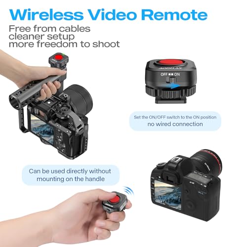 Wireless Camera Video Recording Remote, USB-C Rechargeable One-Touch Button