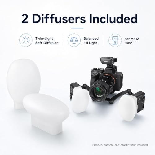 Godox MF-DD Diffuser Dome for MF12-DK1 Flash, Soft Light Modifier