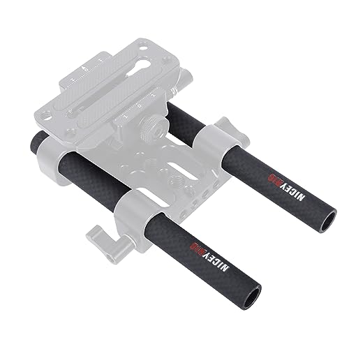 NICEYRIG 15mm Carbon Fiber Rod Combination with 16'' 12'' 6'' 15mm Rod Lightweight for DSLR Camera 15mm Rod Rail Support System