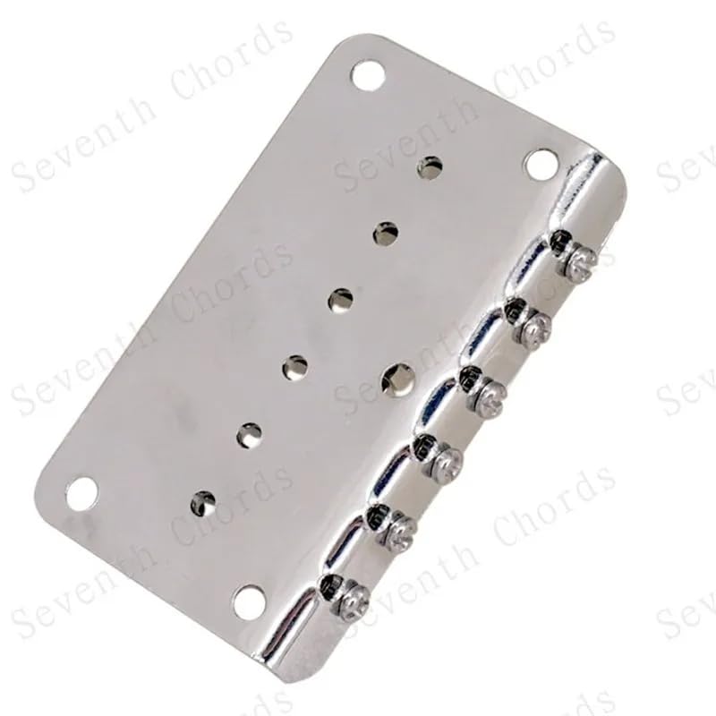 [AUSTRALIA] - 78MM Guitar Fixed Hardtail Bridge with Roller Saddles Fit Stratocaster Strat (Chrome) Chrome 