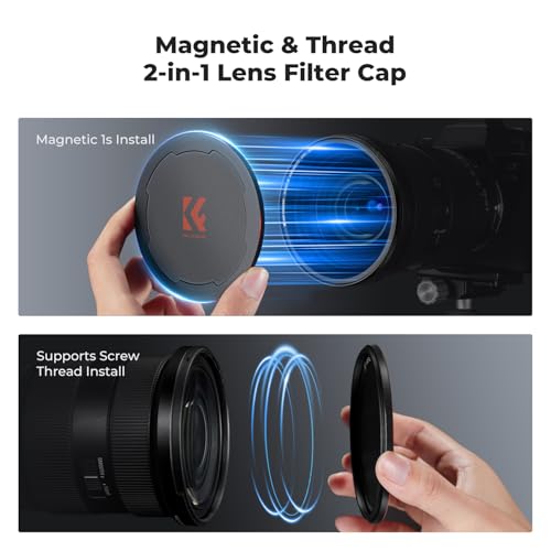 K&F CONCEPT 52mm Magnetic Polarizing Filter + Magnetic Basic Ring + Cap