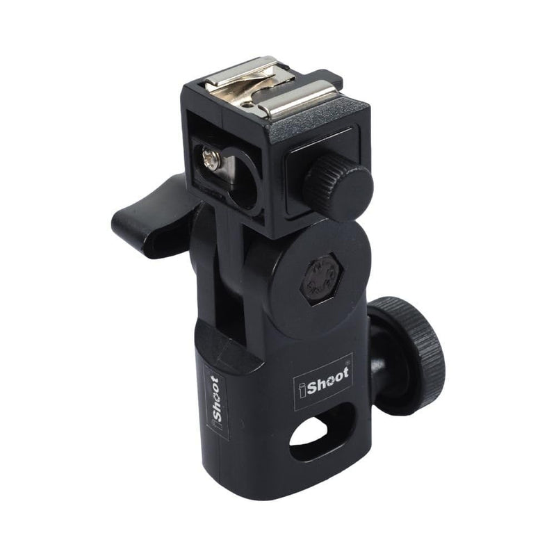 [AUSTRALIA] - Hot Shoe Mount Speedlite Flash Support Photo Studio Umbrella Holder Bracket, Bottom with 15.8mm Hole for Speedlite Flash Trigger with Cold Foot & Studio Light Stand Tripod Head 