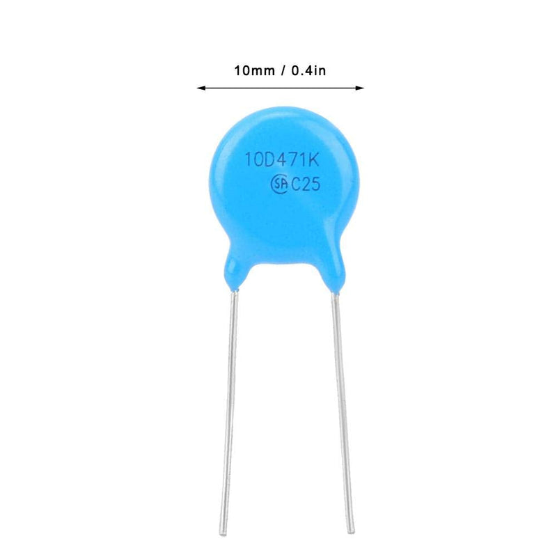 50pcs 10D471K Varistors, 10K471 10 mm Diameter 470 V Inline High Quality Varistors Electronic Component, Varistors Electronic Component