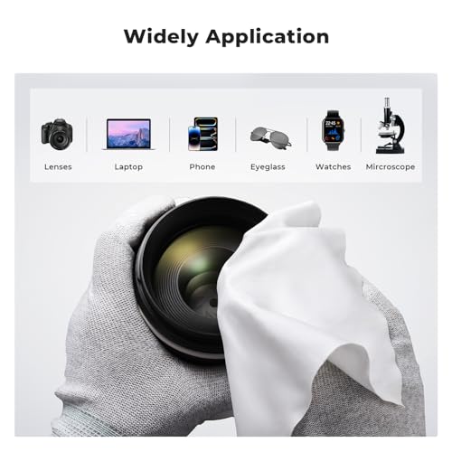 K&F CONCEPT Vacuum Packaging Microfiber Cleaning Cloths X80,for Glasses 80