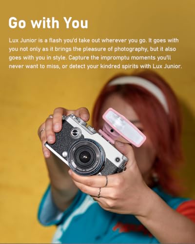 Godox Lux Junior Retro Camera Flash with PC sync Ports (Pink, 4.6oz) Pink