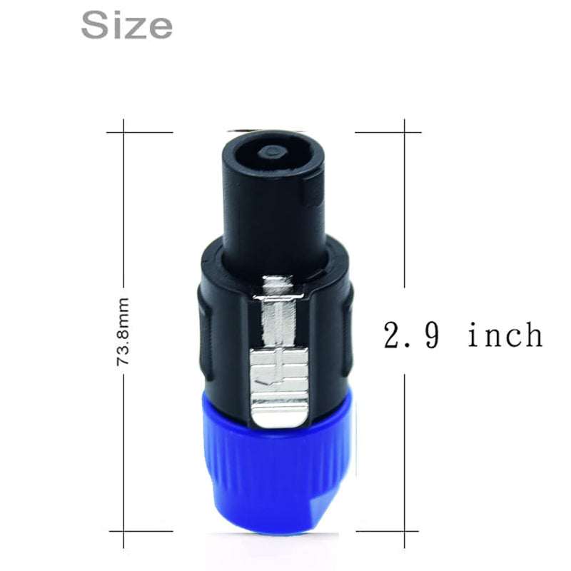 [AUSTRALIA] - Speakon to 1/4 Adapter na4ljx Connector Upgraded 1/4" inch ts Jack Female to NL4FC Male Converter are for Converting Cable to NL4FC Plug for pa dj Speaker/Amplifier/Mixer (2pcs) 2pcs 