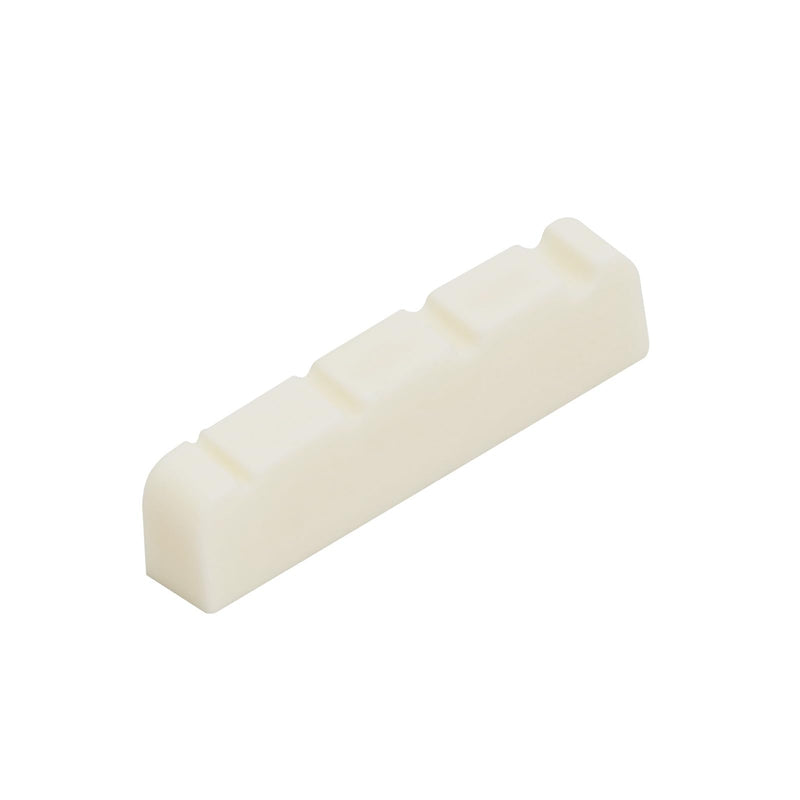 Miwayer 4/5/6 String Electric Bass Bone Bridge Nut Flat Bottom Pre-Slotted Made of Real Bone (4S 38X6X9/8.3 1pack) 4S 38X6X9/8.3 1pack